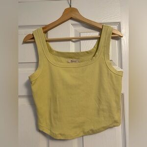 Madewell The Tailored Crop Tank in Sleekhold Size Large